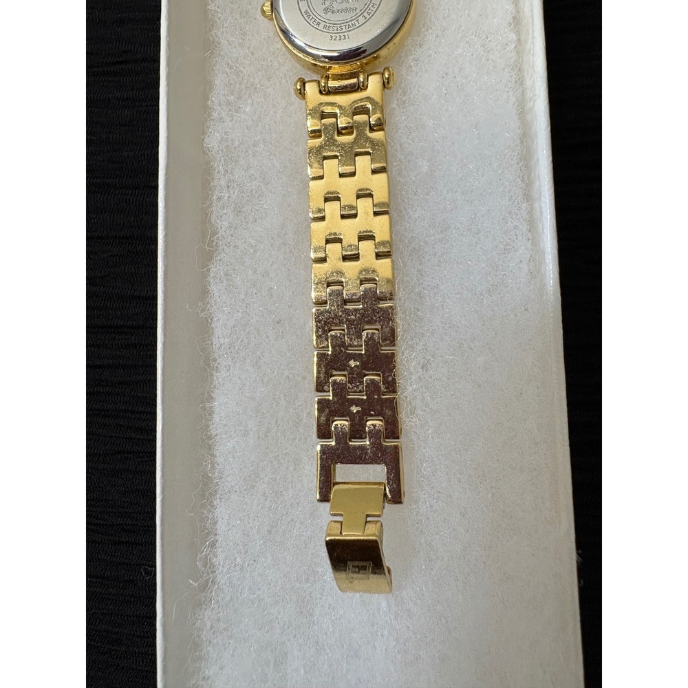 Fiori Finessa Womens Gold Tone Watch Black Dial Swiss Movt 32331 - Picture 9 of 13